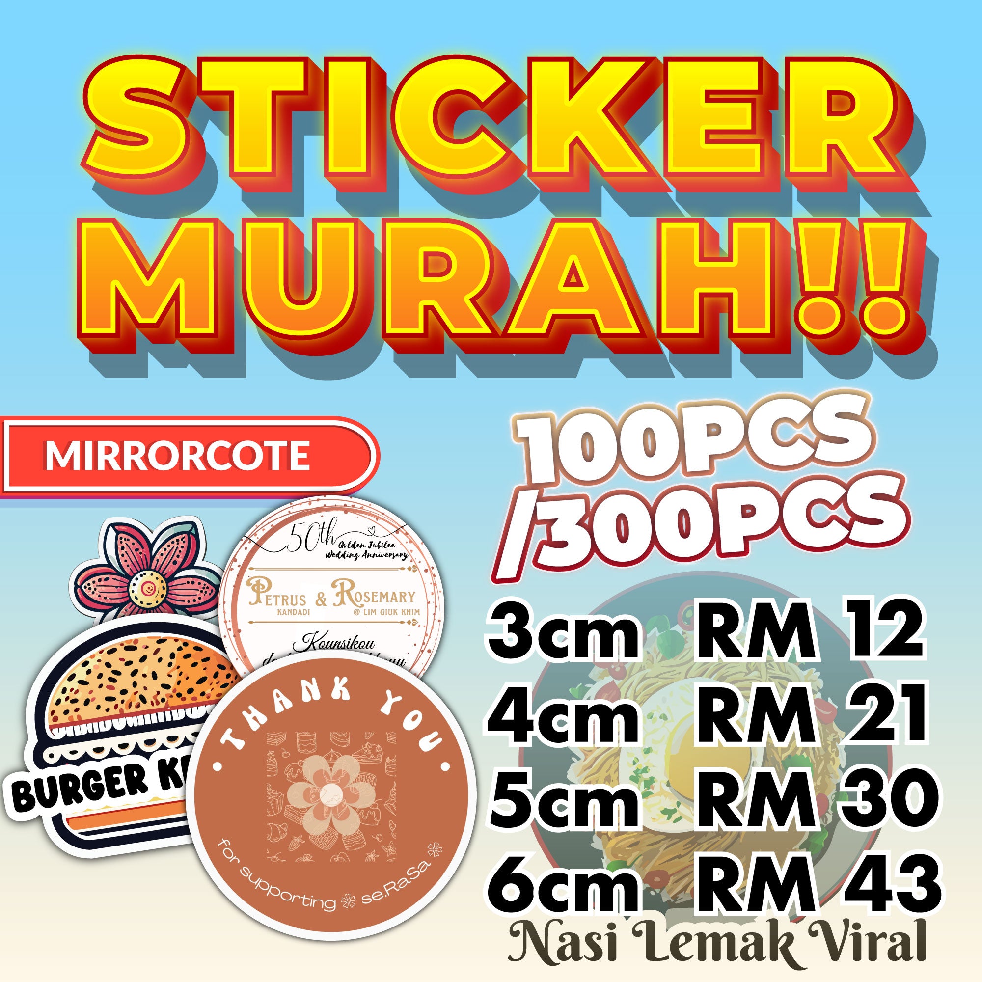 [Merdeka Promotion] Sticker Murah